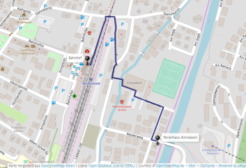 Fußweg Ferienhaus Almroeserl