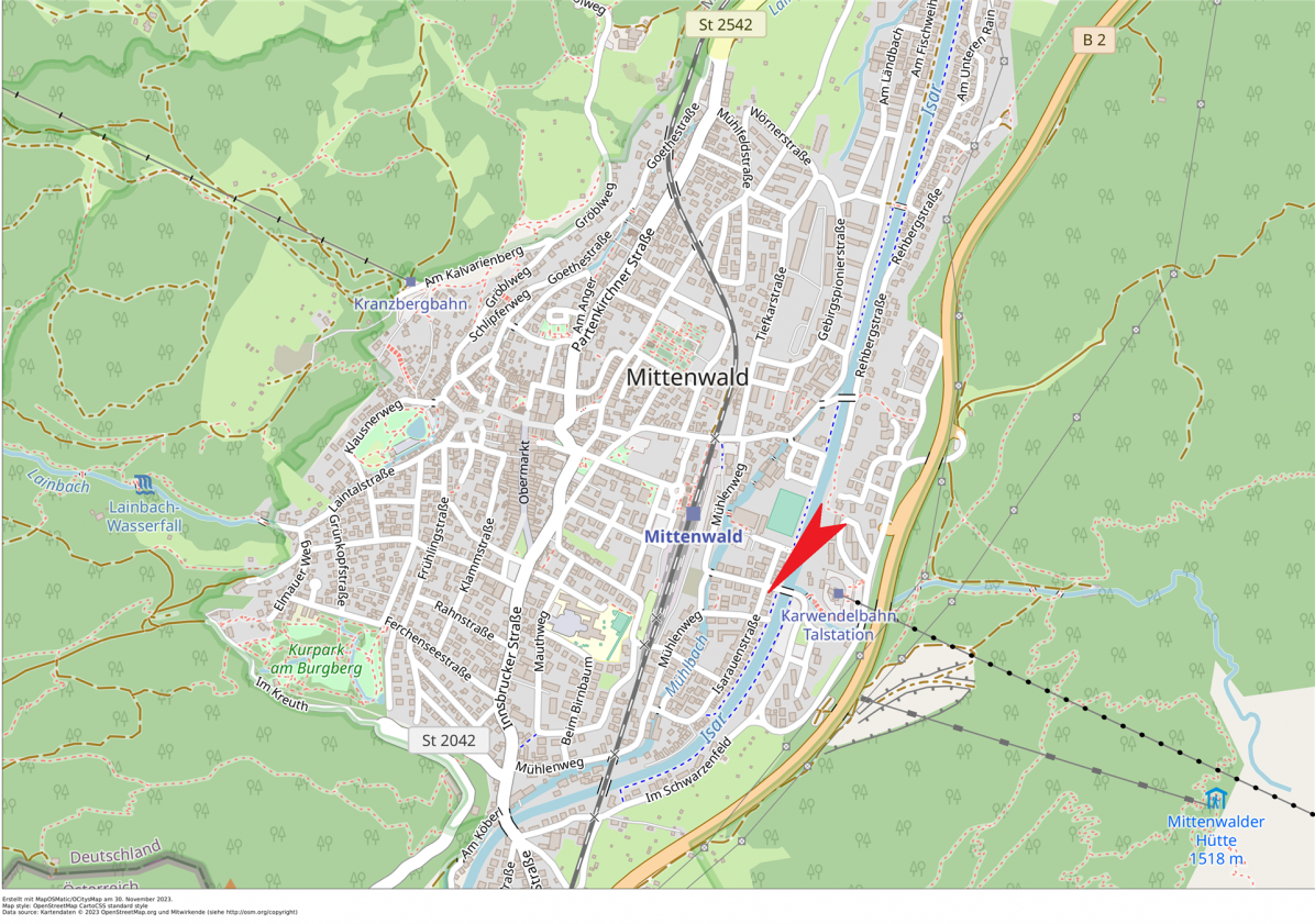Lageplan Ferienhaus Ferienwohnung Almroeserl