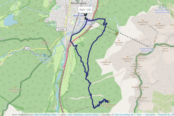 Karte Brunnsteinhütte