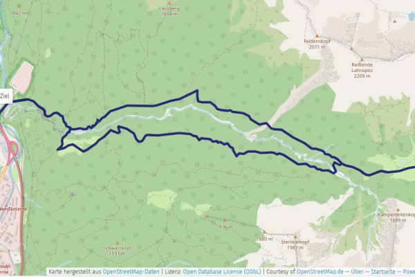 Karte Jägersteig Vereiner Alm